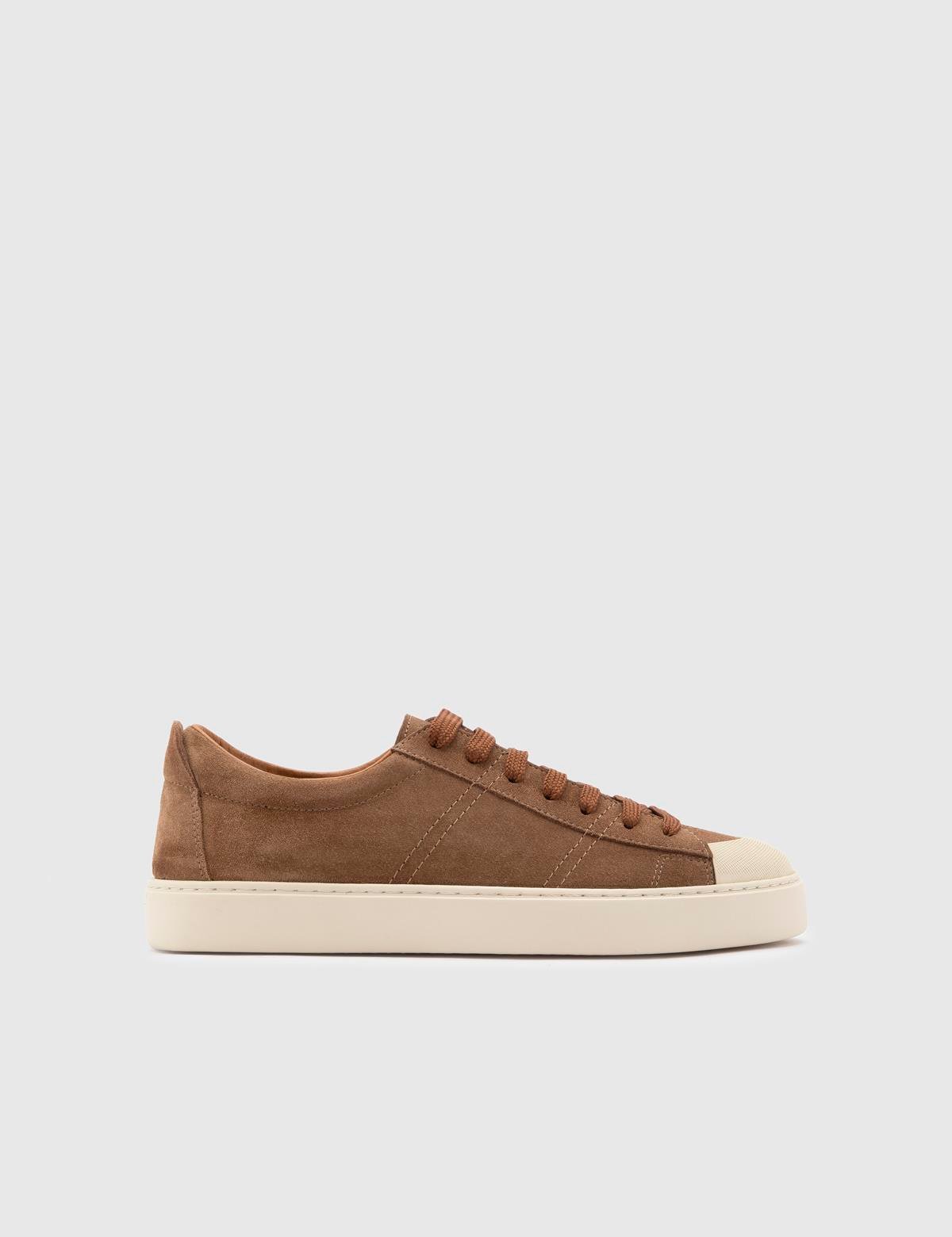 Augusto Saddle Brown Suede Leather Men's Sneaker