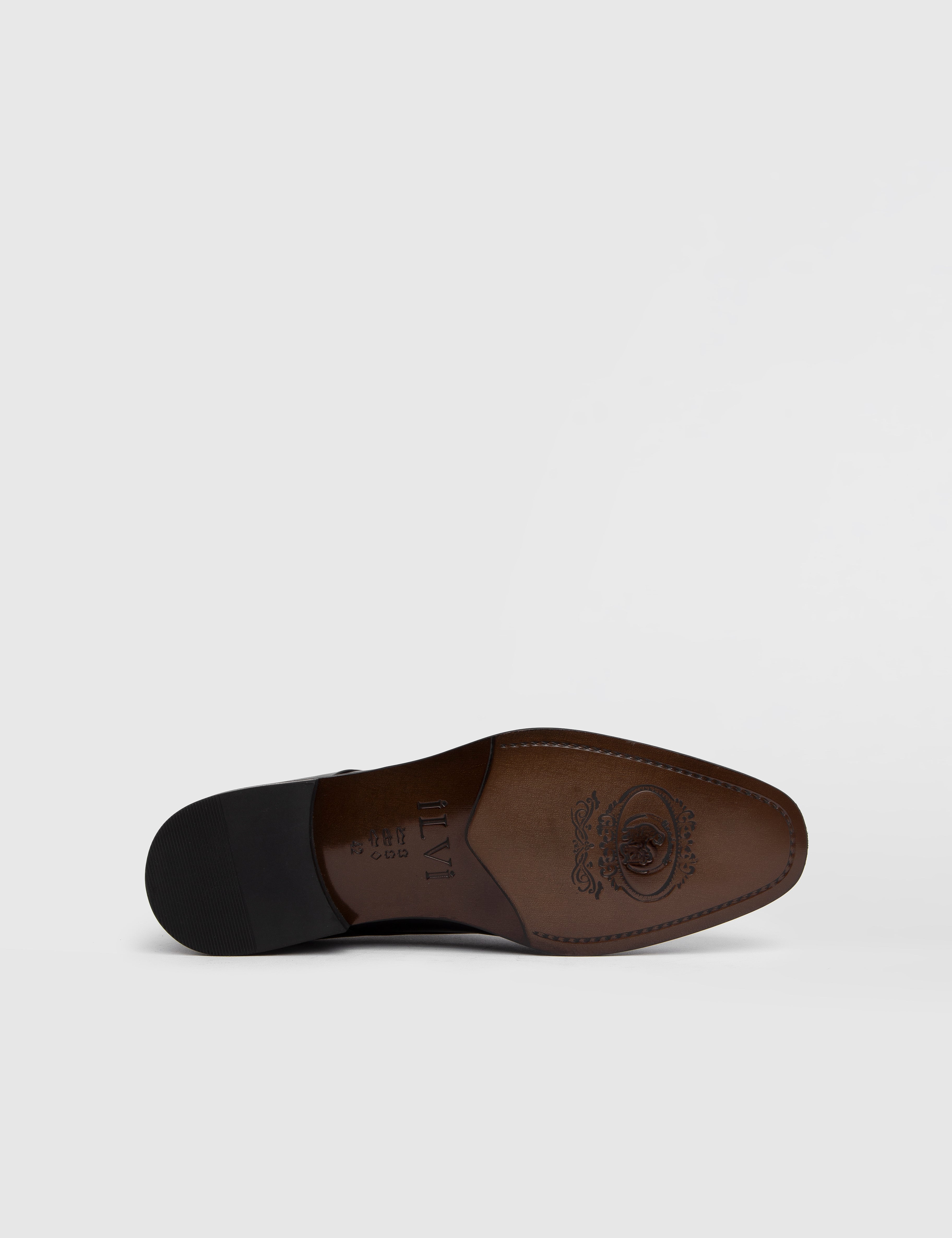 Vitis Derby-Schuh für Herren aus antikem schwarzem Leder