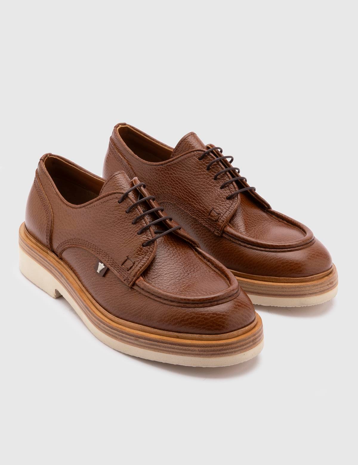 Clemente Saddle Brown Floater Leather Men's Oxford