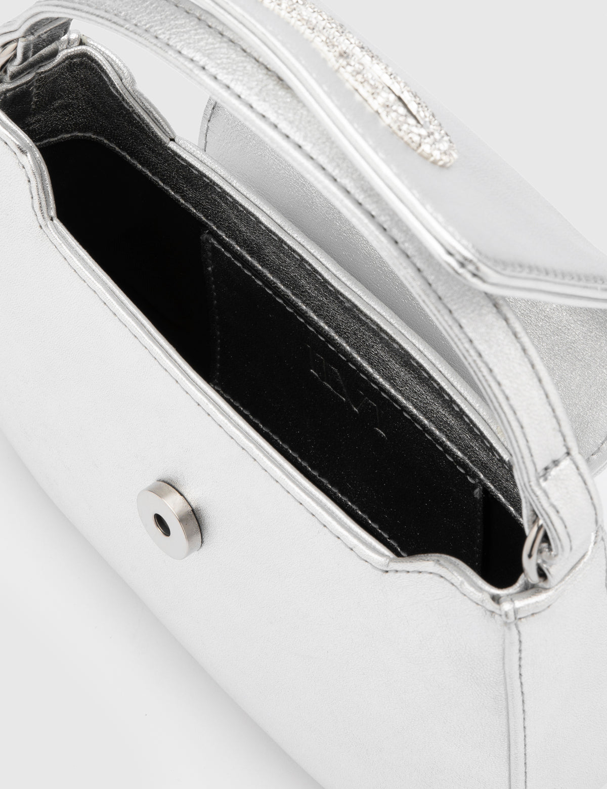 Felice Silver Leather Women's Handbag