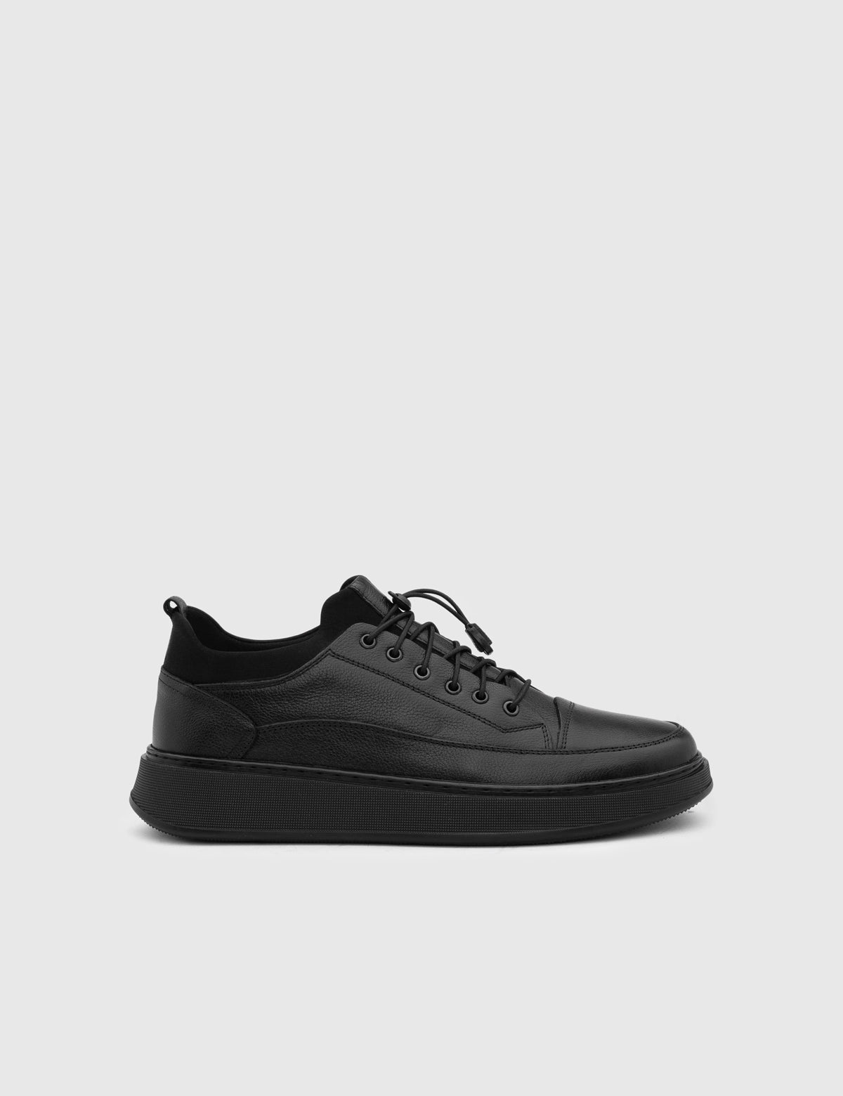 Isatis Black Floater Leather Men's Sneaker