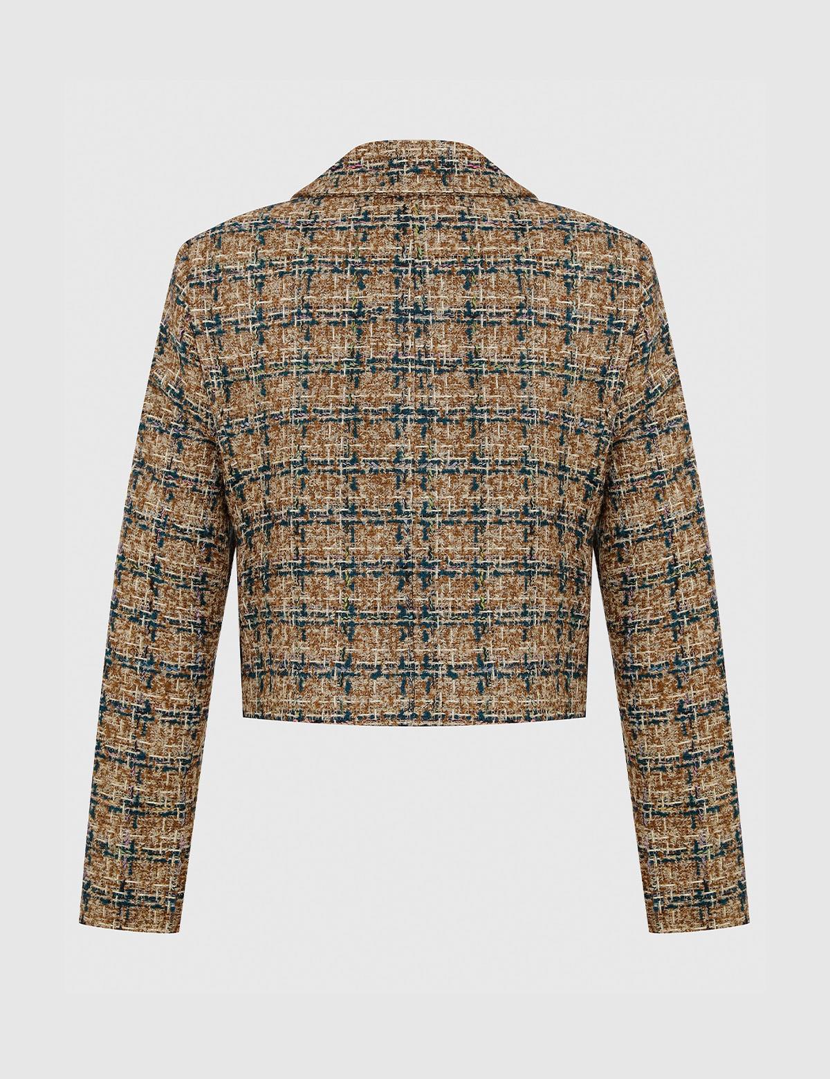 Bauer Brown-Quetzal Green Women's Tweed Jacket