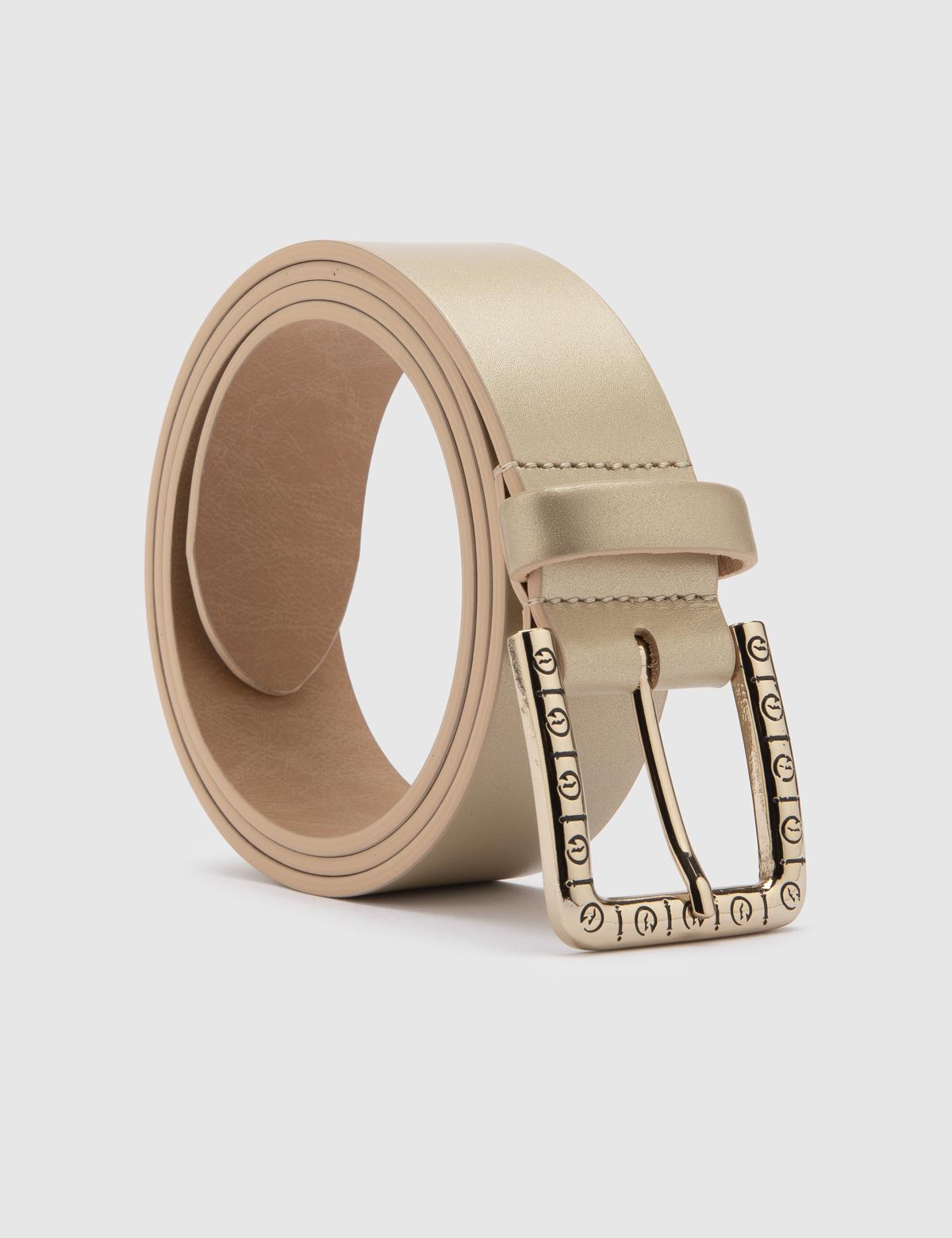 Cle Gold Leather Women's Belt