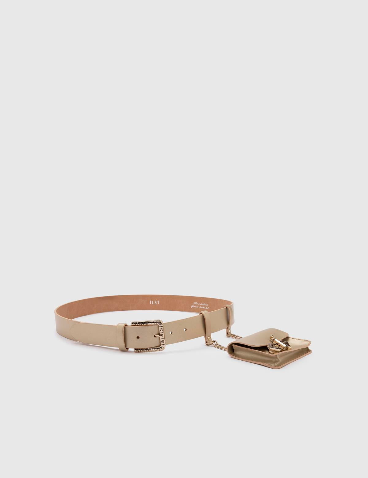 Cle Gold Leather Women's Belt