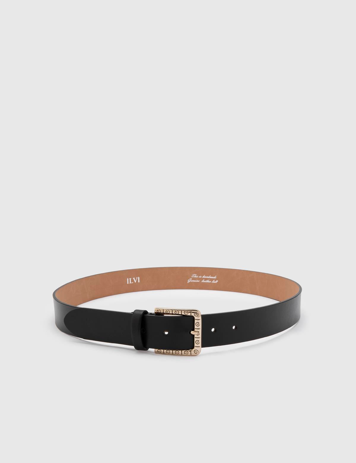 Cle Black Leather Women's Belt