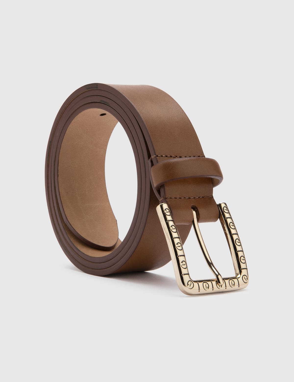 Cle Saddle Brown Leather Women's Belt