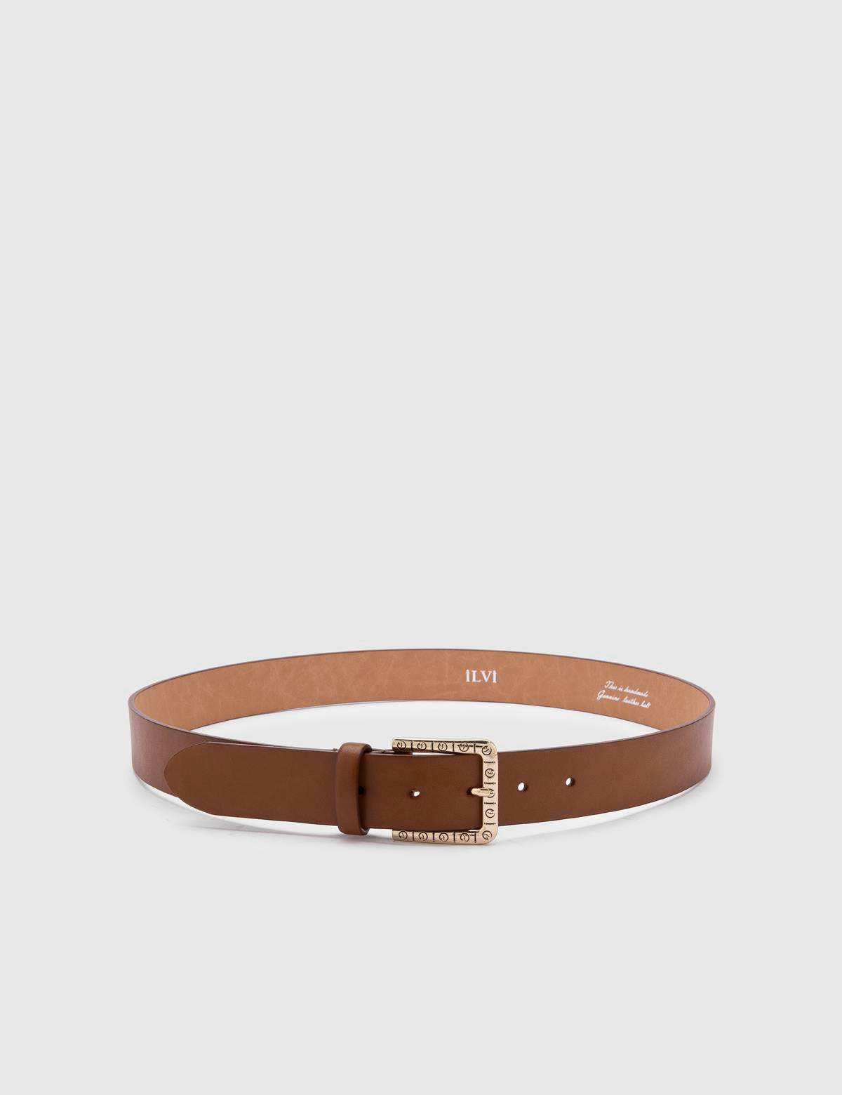 Cle Saddle Brown Leather Women's Belt