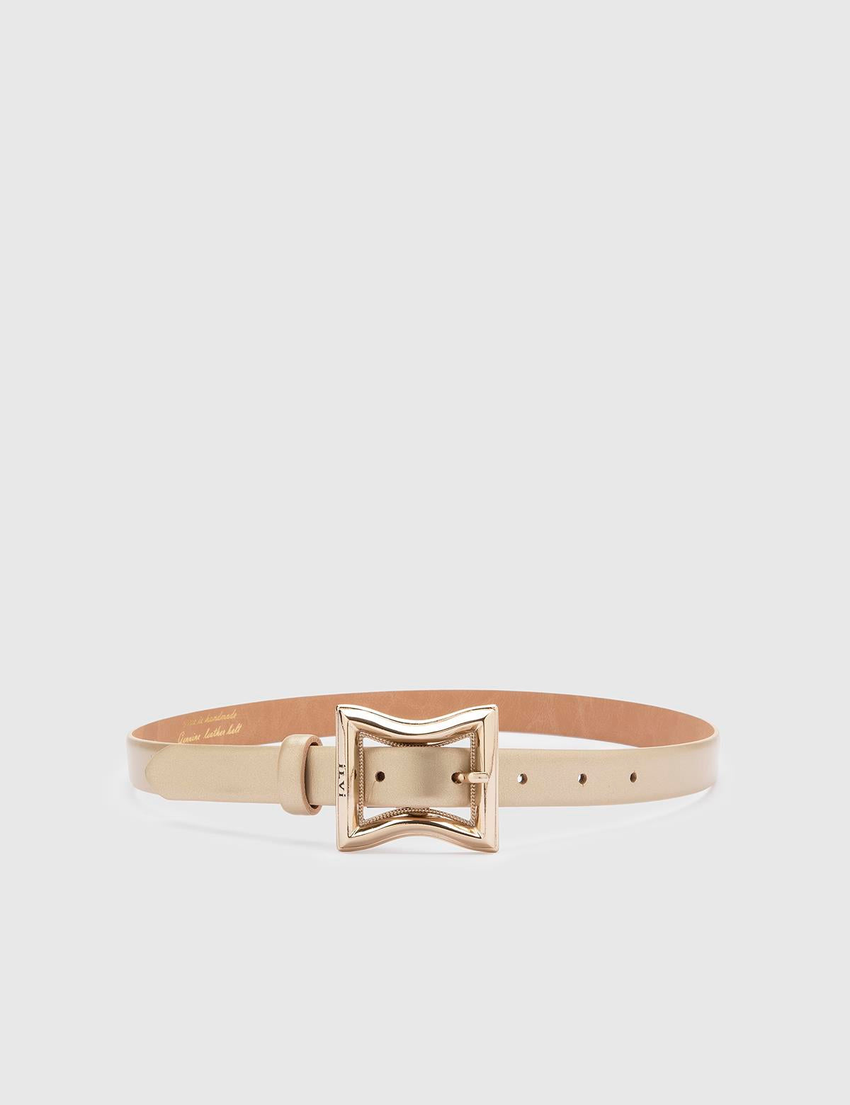 Fidelya Gold Leather Women's Belt