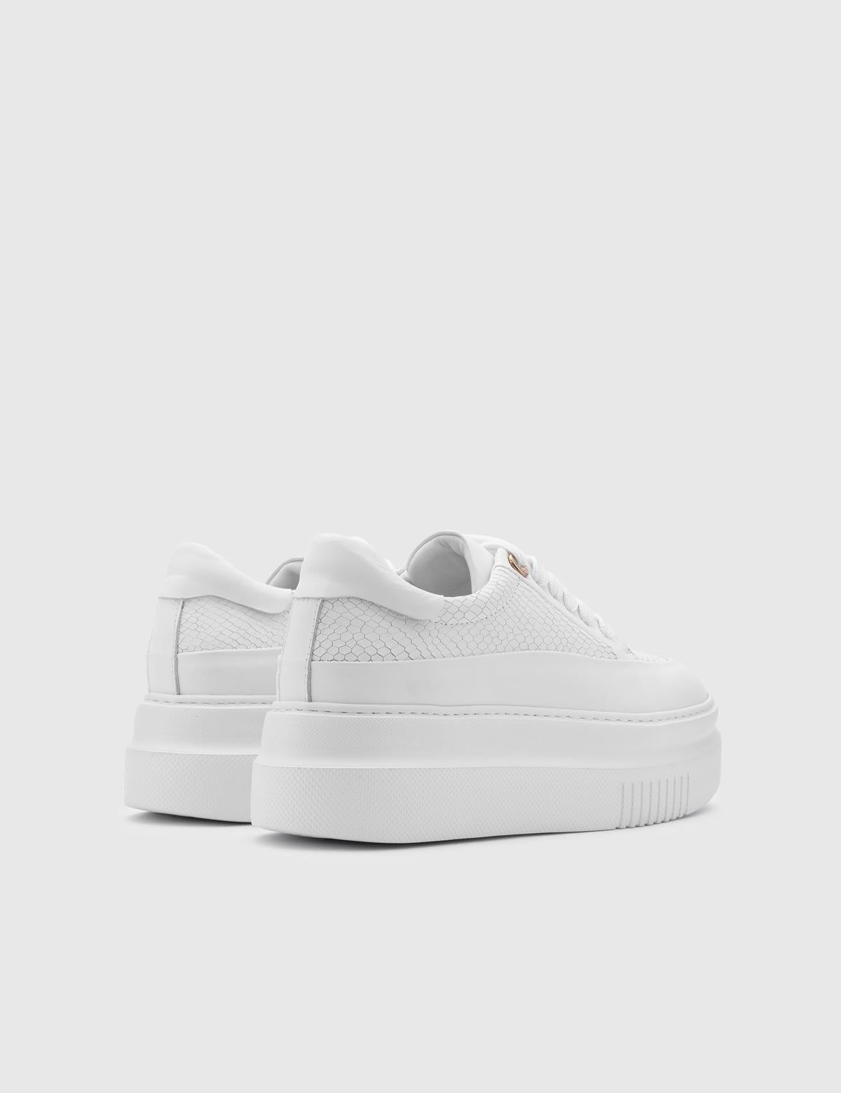 Fien White Floater Leather Women's Sneaker