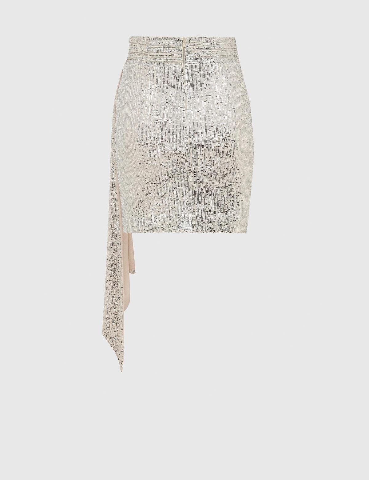 Hughes Silver Women's Sequin Skirt