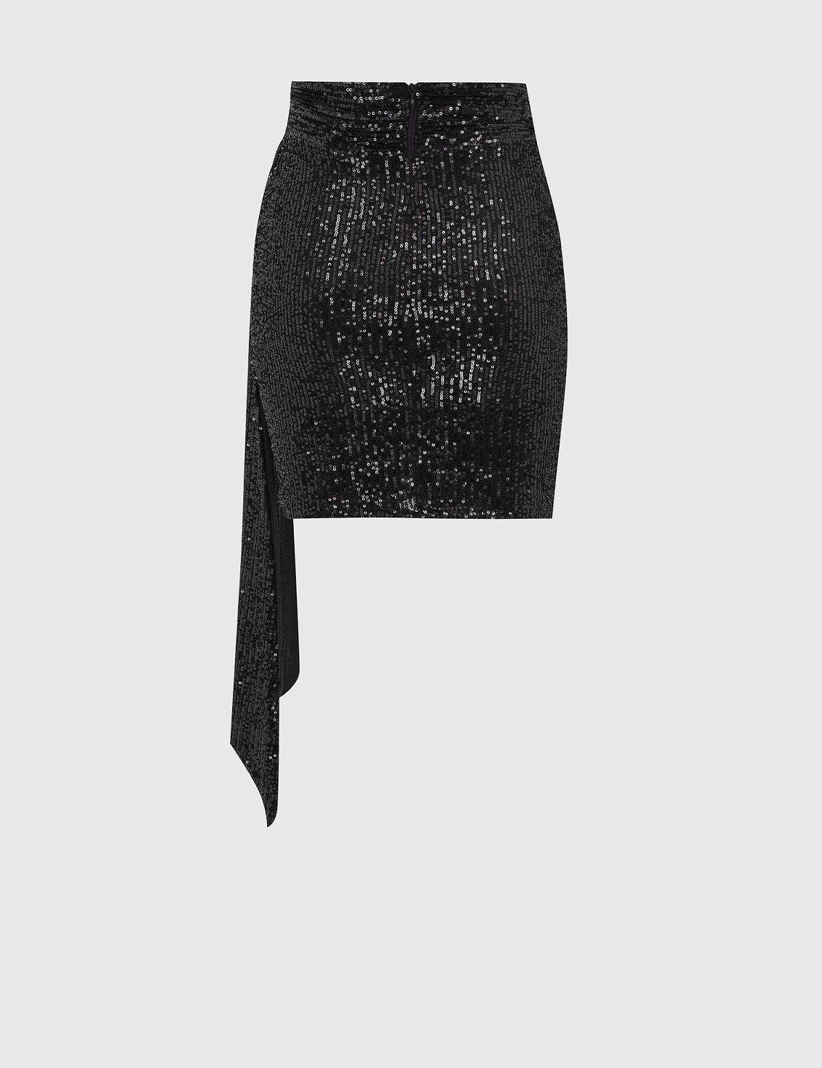 Hughes Black Women's Sequin Skirt