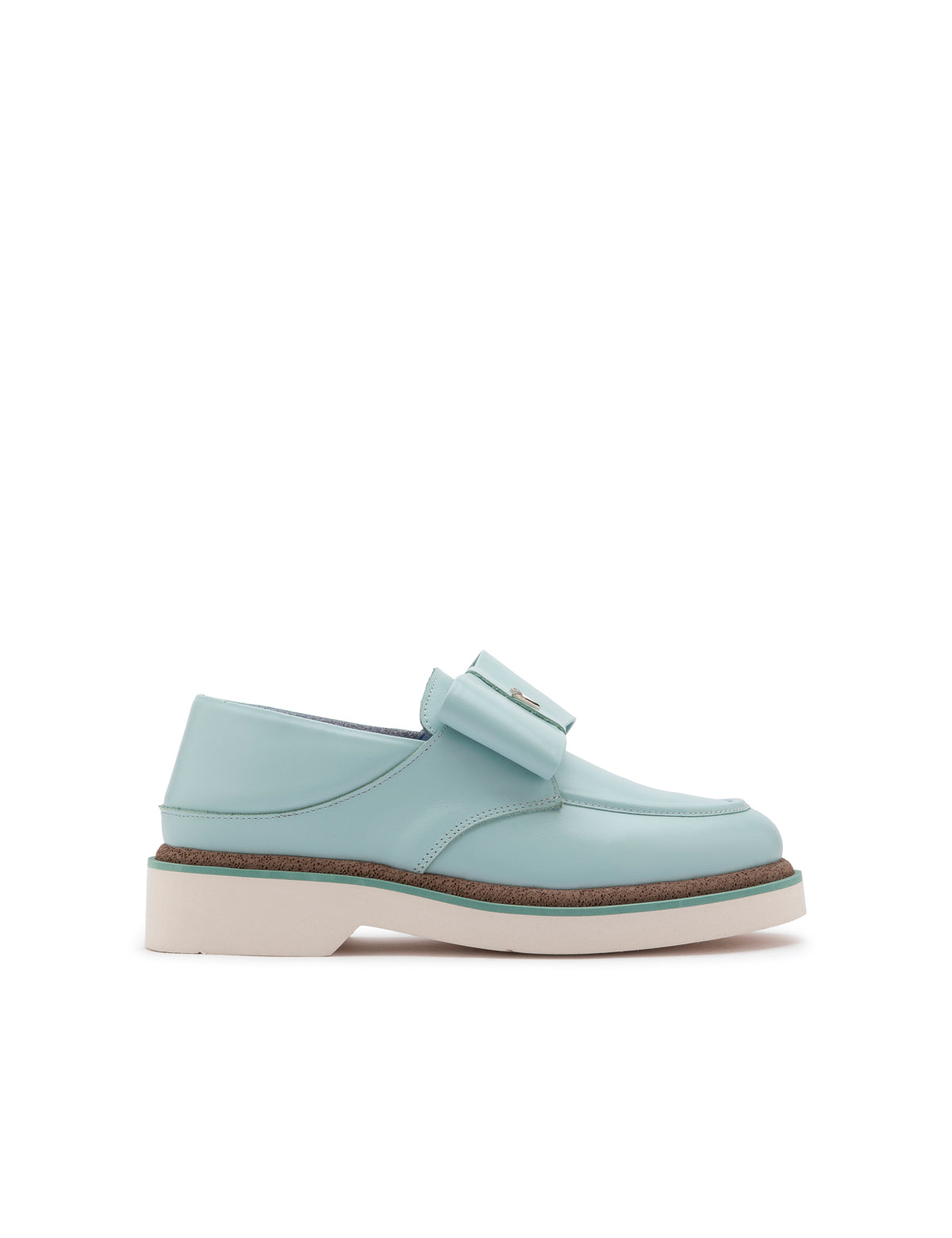 Adia Light Blue Leather Women's Loafer