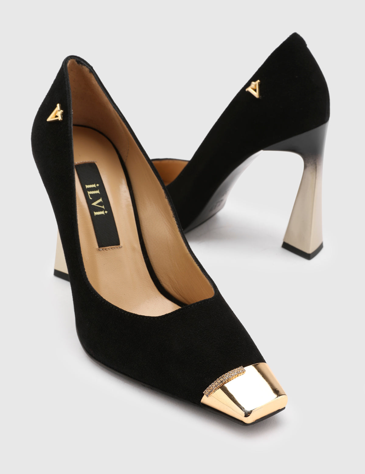 Alanzo Black Suede Leather Women's Pump