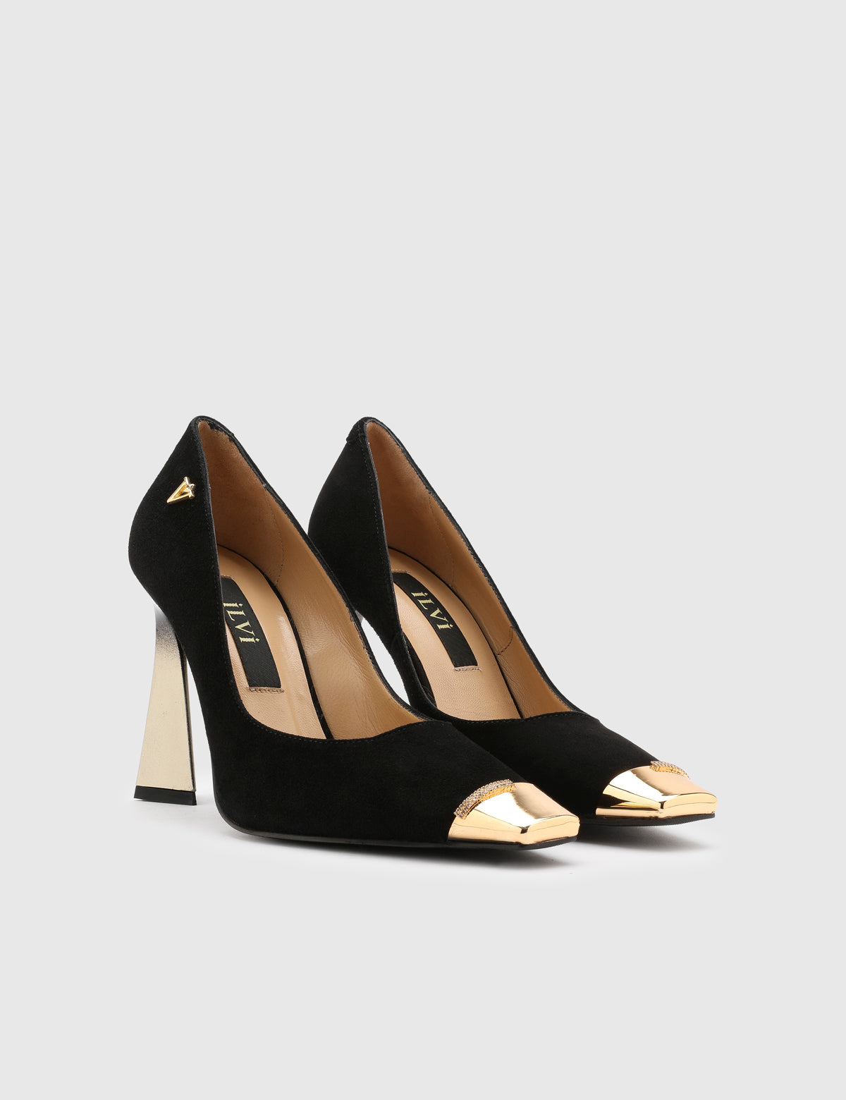 Alanzo Black Suede Leather Women's Pump