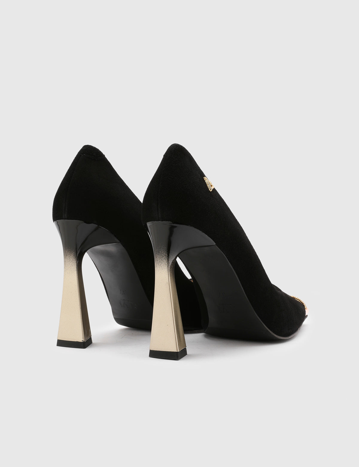 Alanzo Black Suede Leather Women's Pump