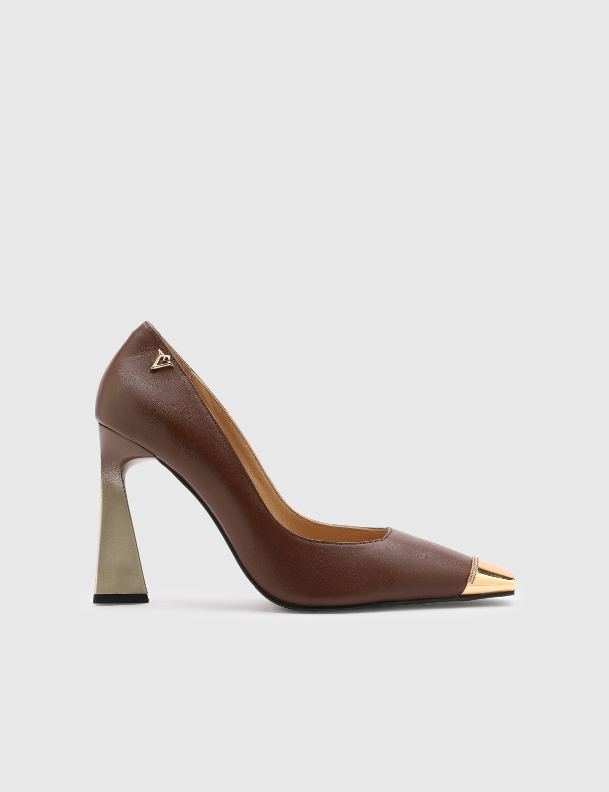 Alanzo Brown Leather Women's Pump