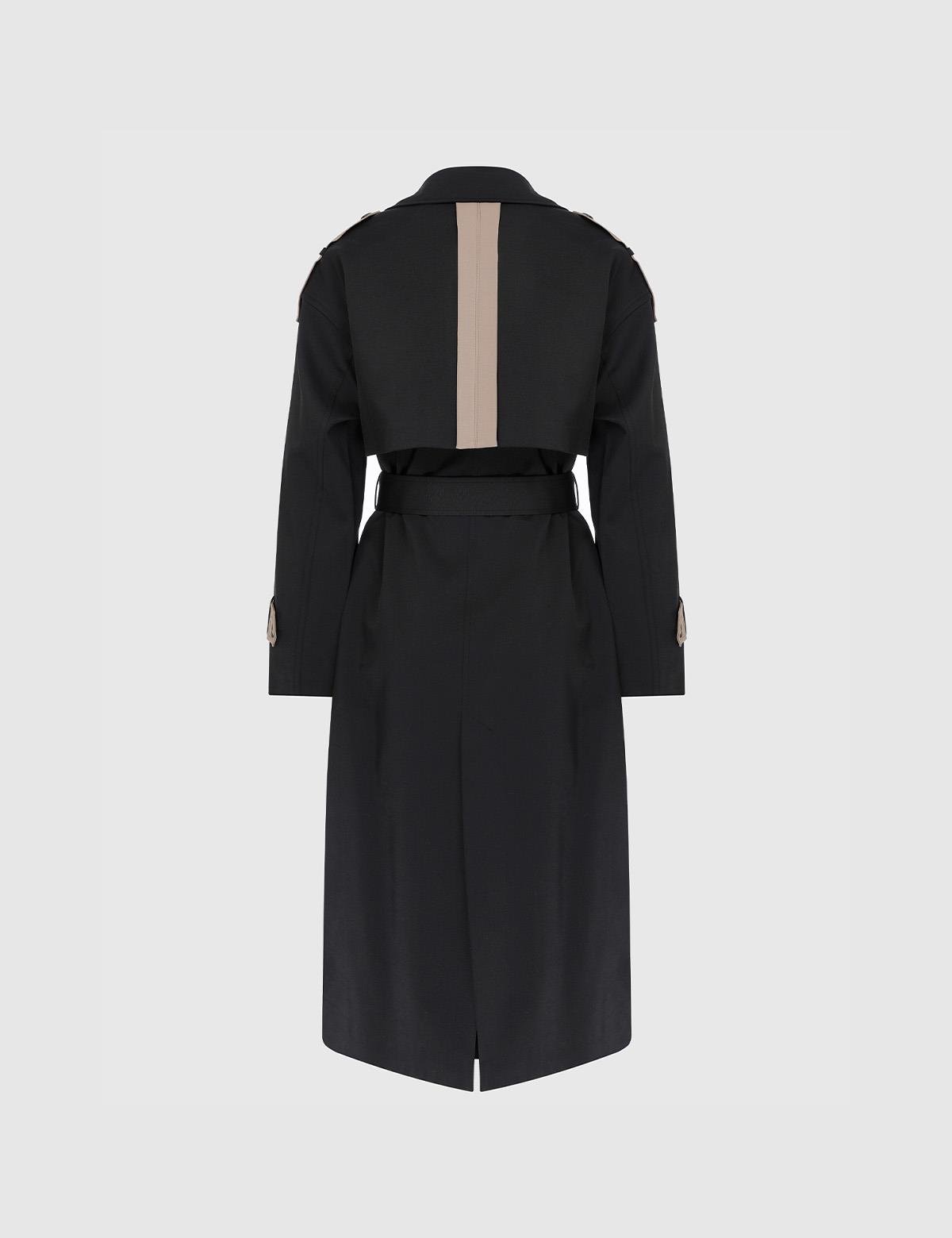 Mateo Black Women's Trench Coat