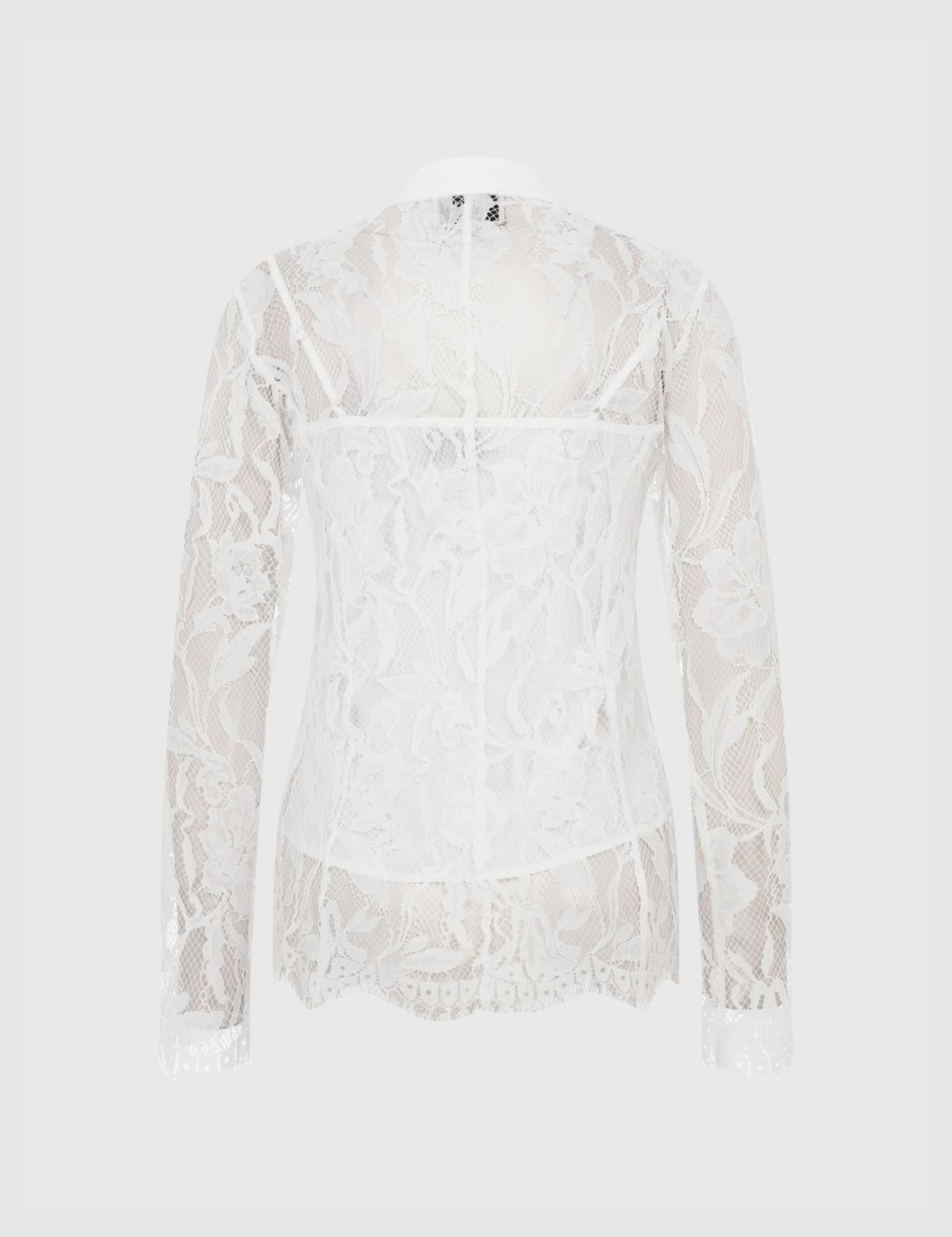 Narciso Ecru Women's Lace Shirt