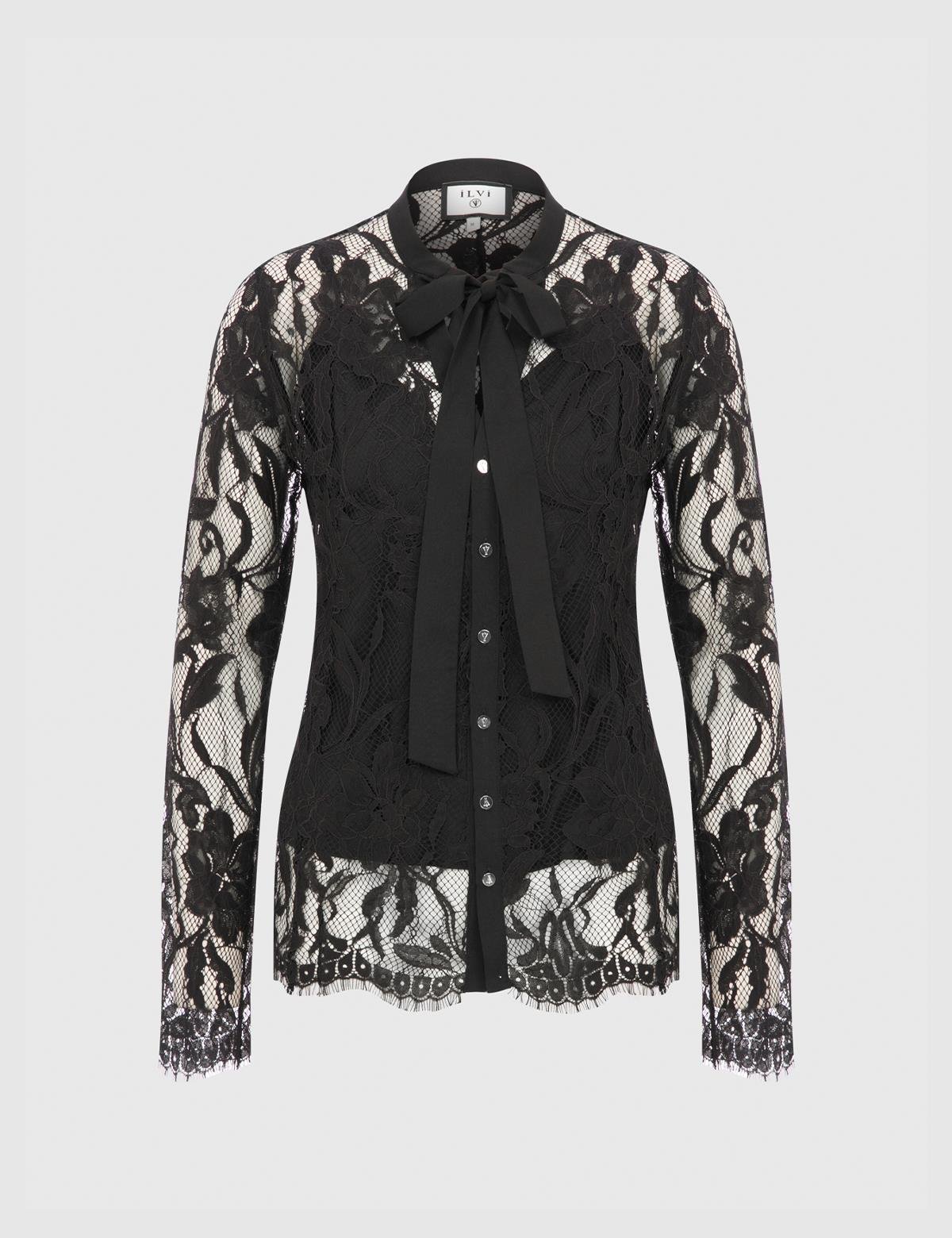 Narciso Black Women's Lace Shirt