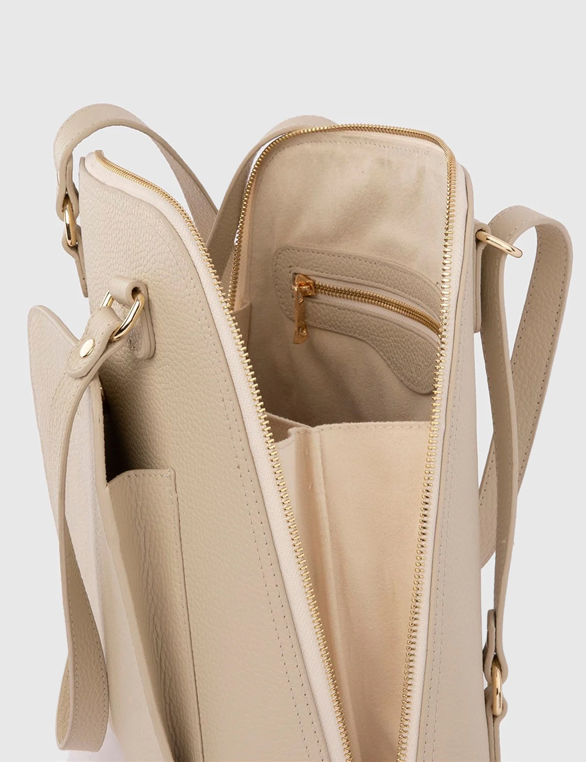 Osan Cream Floater Leather Women's Backpack