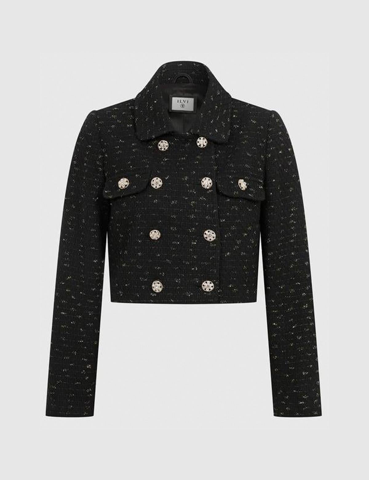 Patton Black-Gold Women's Tweed Jacket