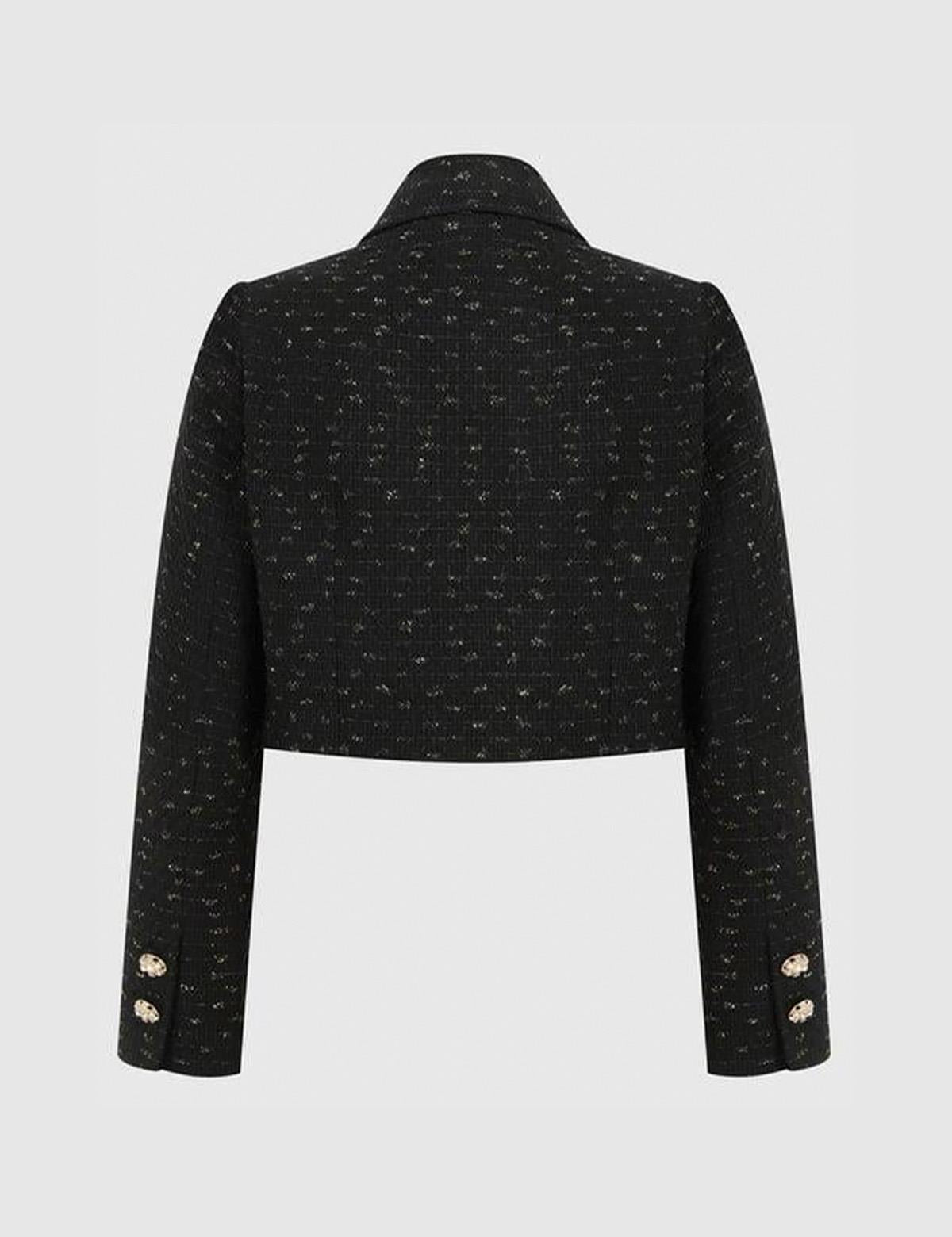 Patton Black-Gold Women's Tweed Jacket