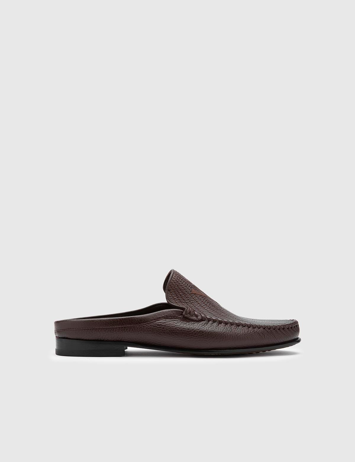 Reg Herren-Slipper aus Floater-Leder in Braun