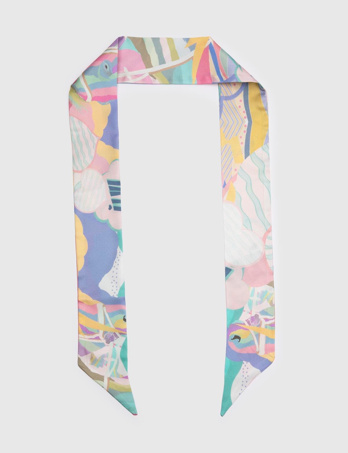 Sleta Multicolor Silk Twill Women's Foulard