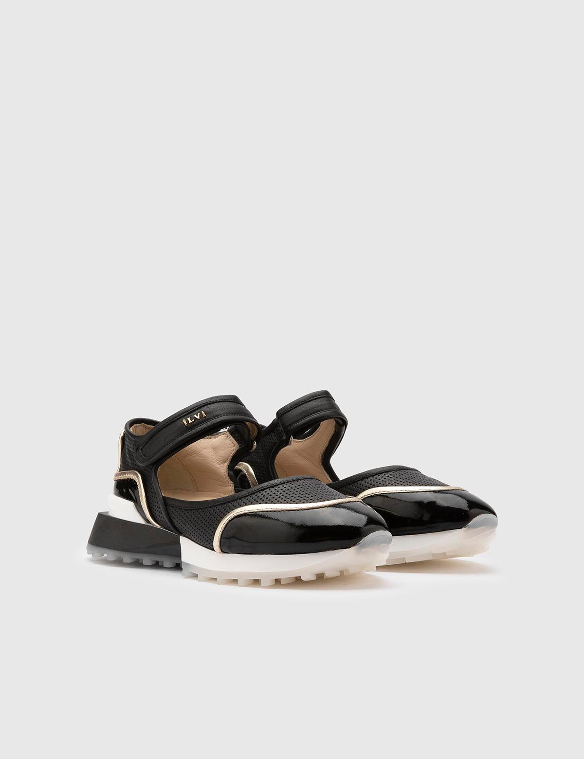 Veera Black Patent Leather Women's Sandal