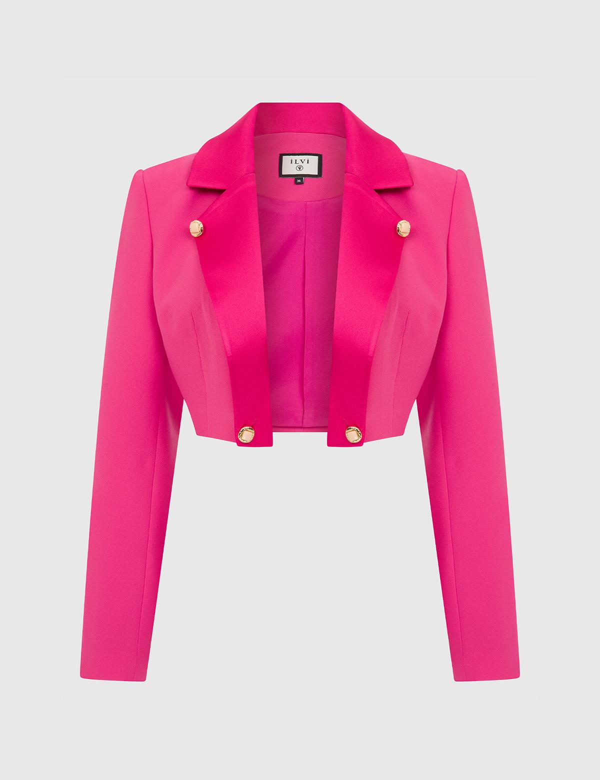 Vian Pink Women's Crop Jacket