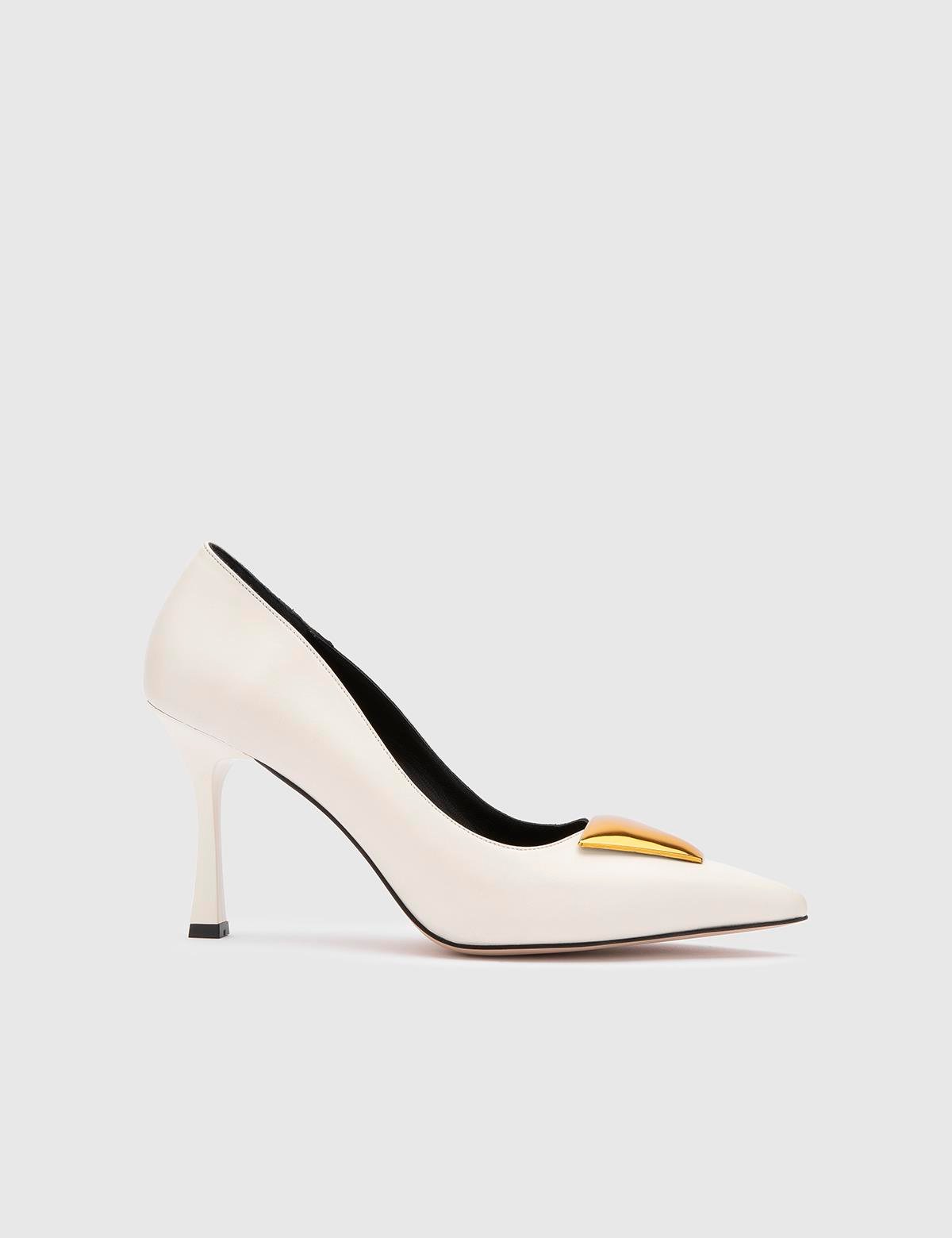 Svea Cream Leather Women's Pump