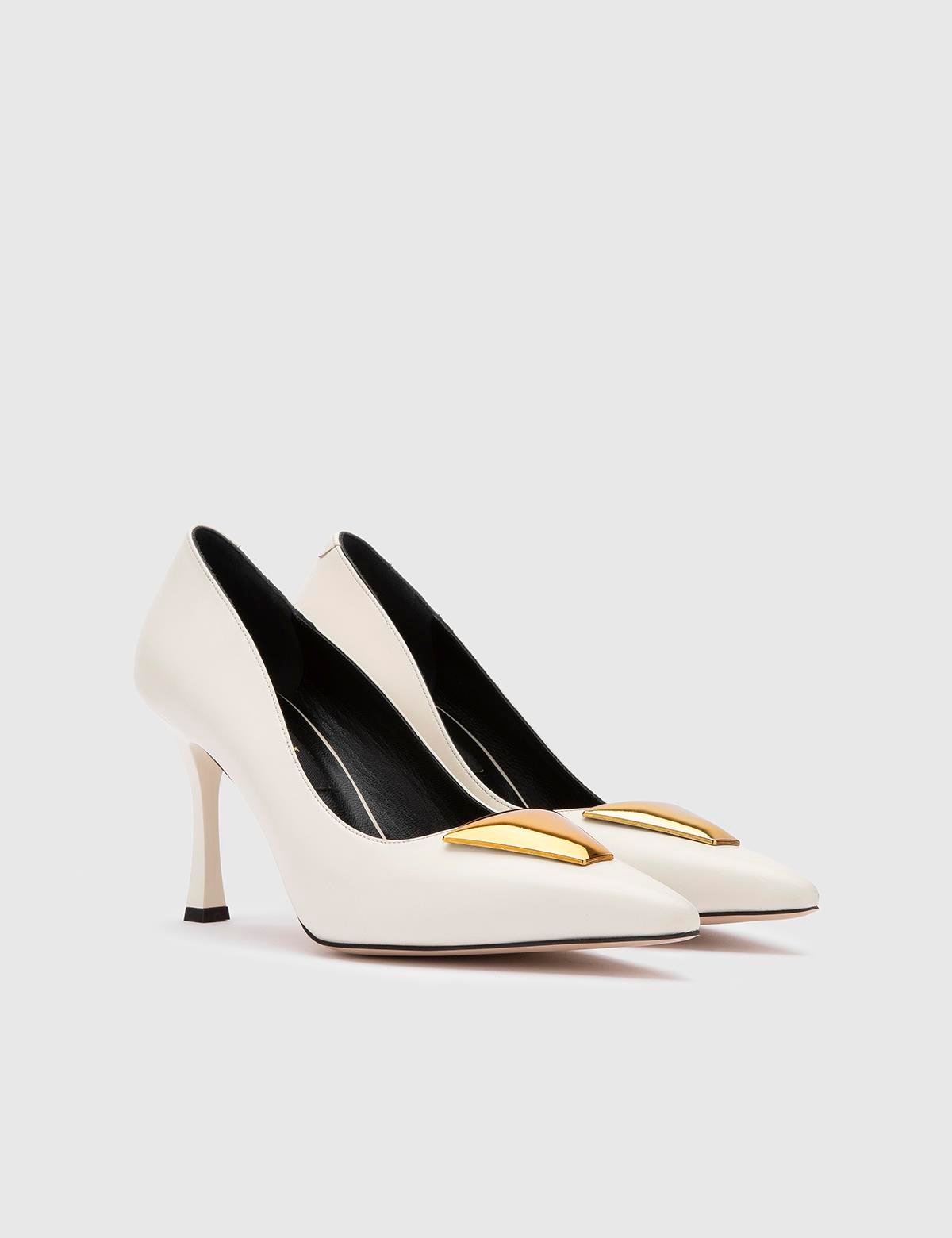 Svea Cream Leather Women's Pump